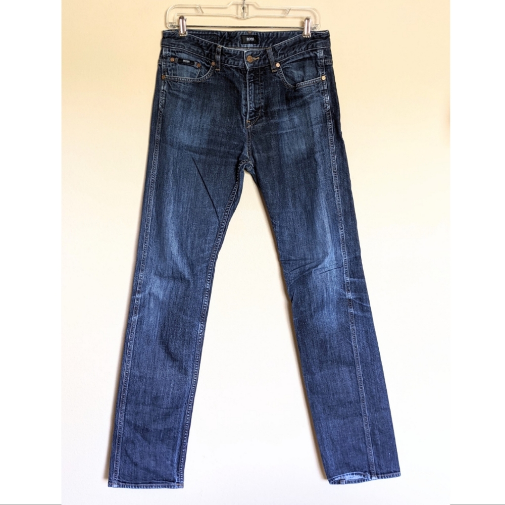 Boss by Hugo Boss Men's Blue Stretch Jeans